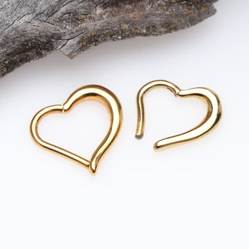 Detail View 1 of Golden Luscious Heart Seamless Clicker Ring